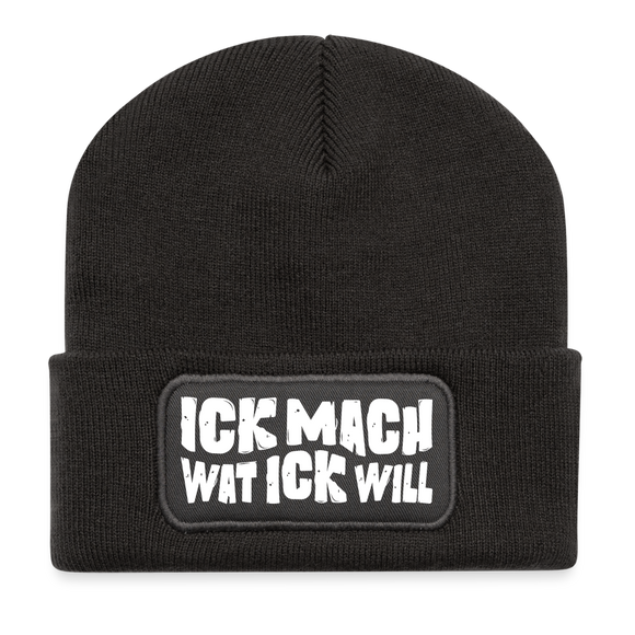 Berliner Spruch-ICK MACH WAT ICK WILL-Beanie - Dunkelgrau