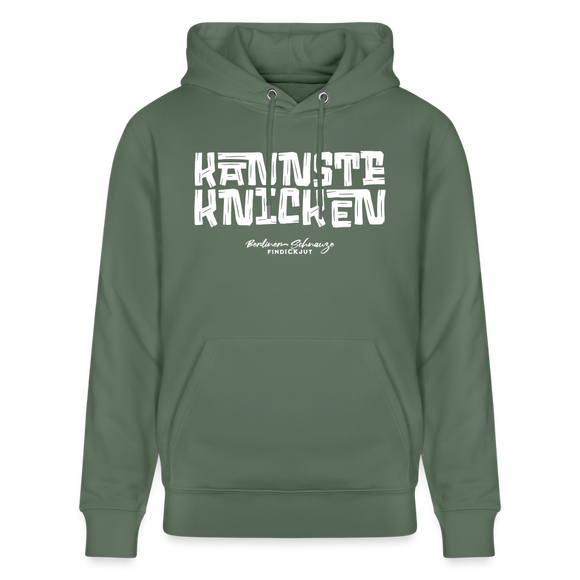 Berliner Schnauze - KANNSTE KNICKEN-Unisex Bio-Hoodie - Tanngrün