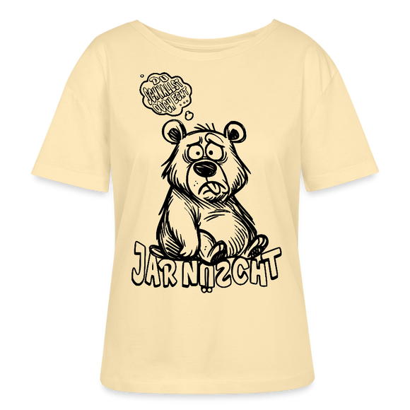 DU SCHNALLST JAR NÜSCHT-Rundhals Frauen Bio-T-Shirt - Creme