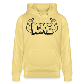 ICKE-Unisex Bio-Hoodie mit Berliner Schnauze - Gelb Viva 