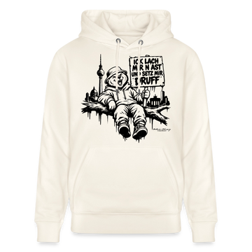 ICK LACH MIR N AST - Unisex Bio-Hoodie mit Berliner Berlin - Naturweiß 