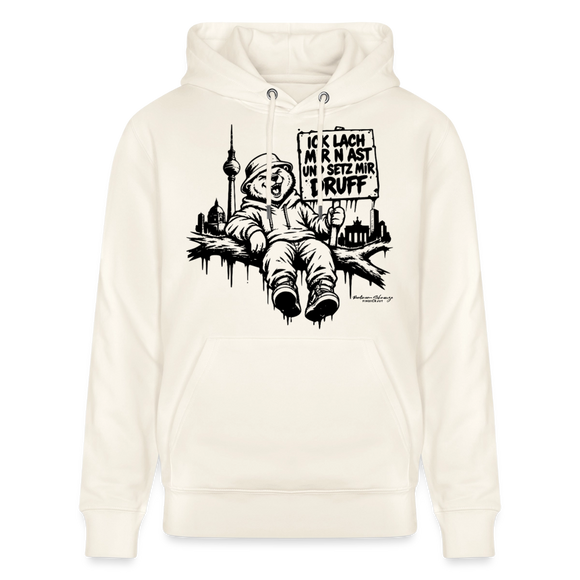 ICK LACH MIR N AST - Unisex Bio-Hoodie mit Berliner Berlin - Naturweiß 