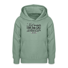 ICK KNUTSCH DIR - Teenager Hoodie - Graugrün