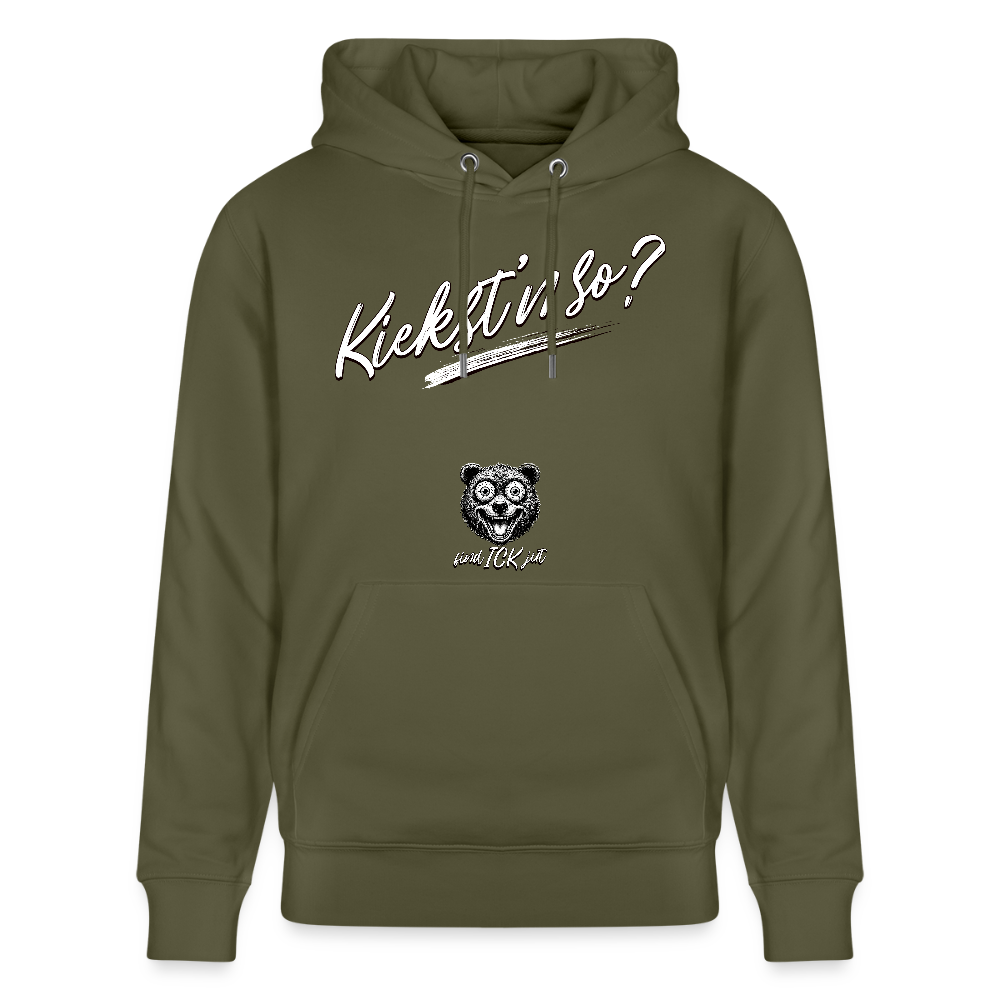 KIEKST'N SO?-Unisex Bio-Hoodie II - Khaki Grün