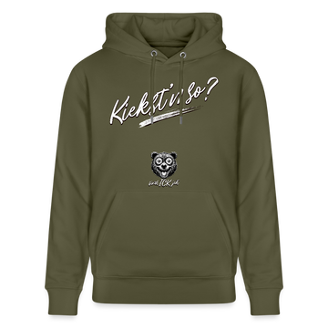 KIEKST'N SO?-Unisex Bio-Hoodie II - Khaki Grün