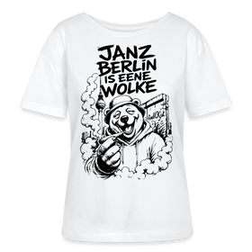 JANZ BERLIN IS EENE WOLKE-Rundhals Frauen Bio-T-Shirt - Weiß