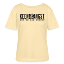 KEENE ANGST, ICK TU SIE NÜSCHT-Rundhals Frauen Bio-T-Shirt - Creme