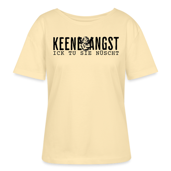 KEENE ANGST, ICK TU SIE NÜSCHT-Rundhals Frauen Bio-T-Shirt - Creme