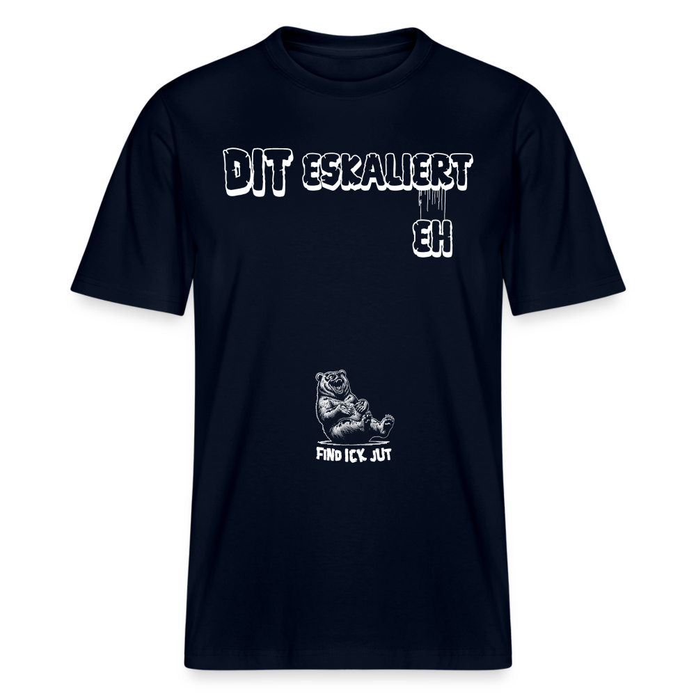 DIT ESKALIERT EH-Relaxed Fit Unisex Bio-T-Shirt - Navy