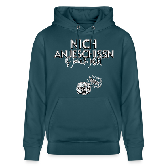 BERLINER EFFIZIENZ-'Dit Lob'-Unisex Bio-Hoodie - Dunkles Petrol