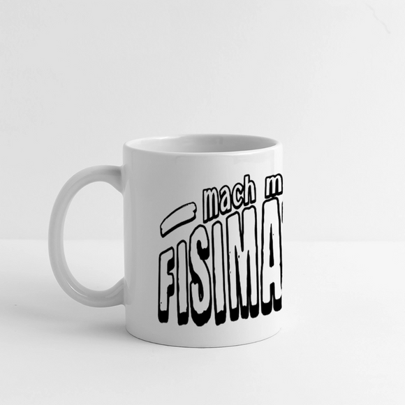 Berliner Spruch-FISIMATENTEN-Panoramatasse - Weiß