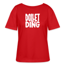 DOLLET DING-Rundhals Frauen Bio-T-Shirt - Rot