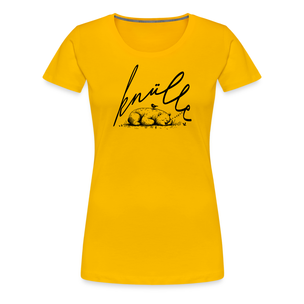 KNÜLLE - Frauen Premium T-Shirt - Sonnengelb