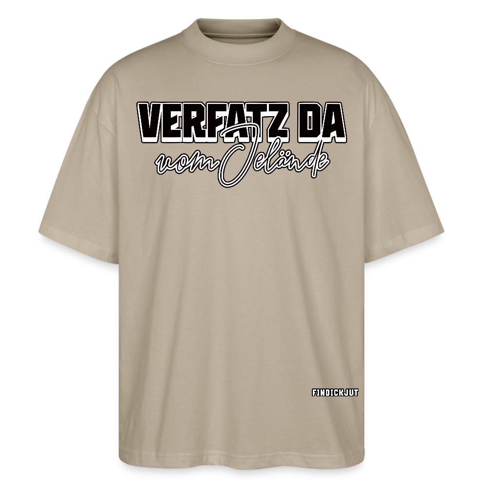 VERFATZ DA VOM JELÄNDE-Oversized Unisex Bio T-Shirt - Steingrau