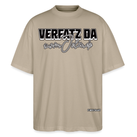 VERFATZ DA VOM JELÄNDE-Oversized Unisex Bio T-Shirt - Steingrau