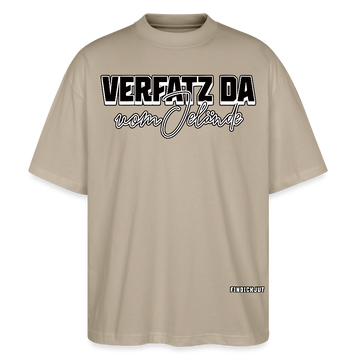 VERFATZ DA VOM JELÄNDE-Oversized Unisex Bio T-Shirt - Steingrau