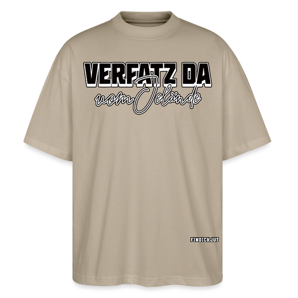 VERFATZ DA VOM JELÄNDE-Oversized Unisex Bio T-Shirt - Steingrau