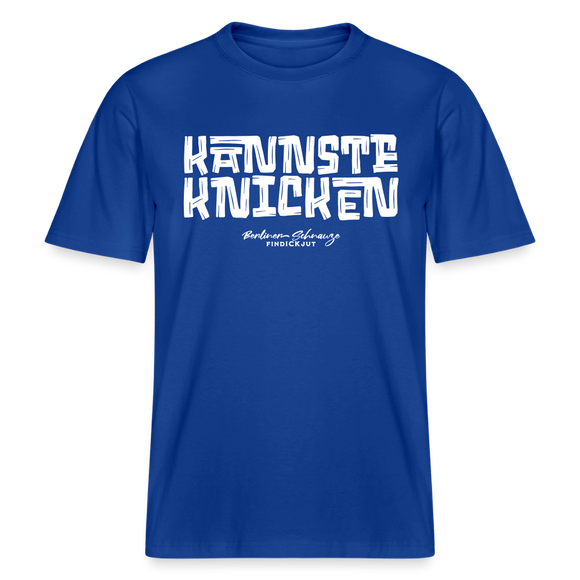 Berliner Schnauze Spruch-KANNSTE KNICKEN-RELAXED FIT Unisex Organic T-Shirt - Dunkelblau