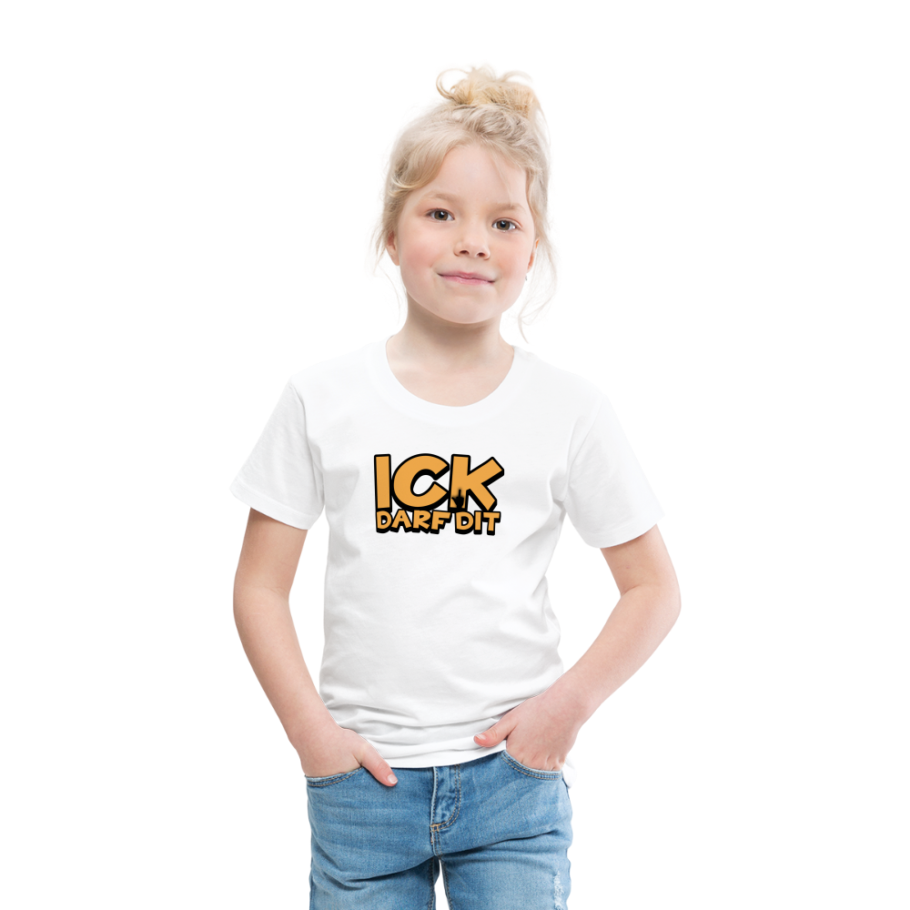 ICK DARF DIT - Kinder Premium T-Shirt - Weiß