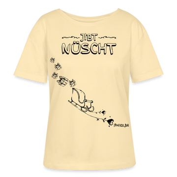 WEihnachten in Berlin25-JIBT NÜSCHT-Rundhals Frauen Bio-T-Shirt - Creme
