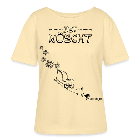 WEihnachten in Berlin25-JIBT NÜSCHT-Rundhals Frauen Bio-T-Shirt - Creme