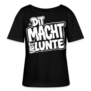 Berlin Shirt mit Spruch-DIT MACHT URST LUNTE-Rundhals Frauen Bio-T-Shirt - Schwarz