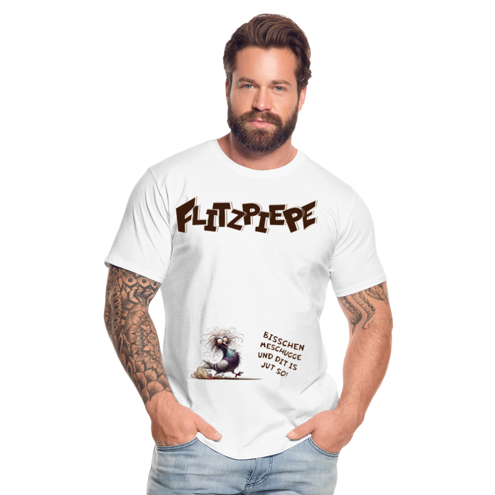 BERLINER FLITZPIEPE - Männer Premium Bio T-Shirt - Weiß