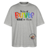 LIEBE IS BUNT-Oversized Unisex Bio T-Shirt - Grau meliert