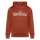 Unisex Bio-Hoodie mit dem Original Berliner Spruch - Flitzpiepe - Terrakotta