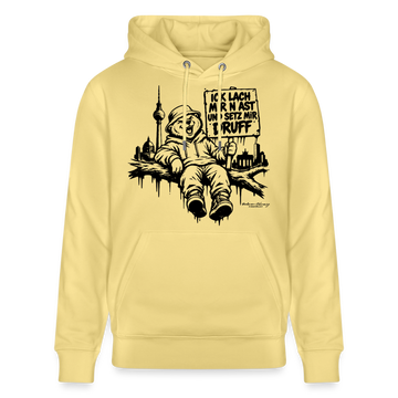 ICK LACH MIR N AST - Unisex Bio-Hoodie mit Berliner Berlin - Gelb Viva 