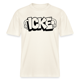 ICKE- RELAXED FIT Unisex Organic T-Shirt mit Berliner Schnauze - Naturweiß 