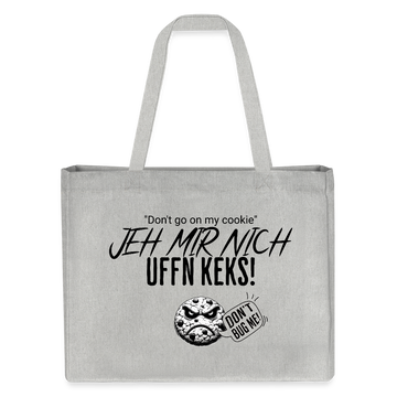 JEH MIR NICH UFFN KEKS!-Einkaufstasche - Grau meliert