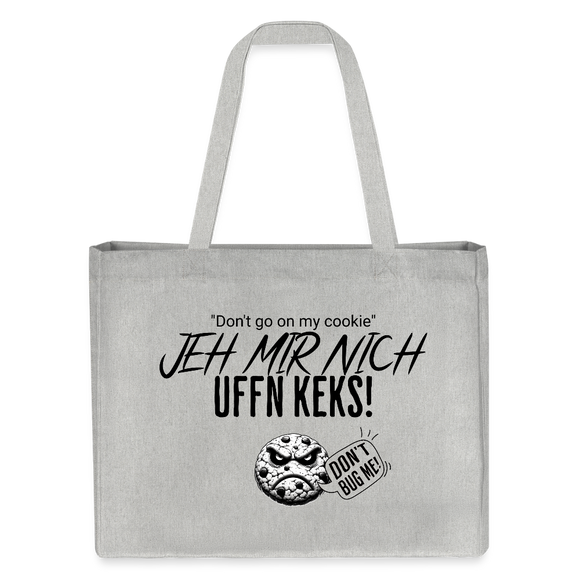 JEH MIR NICH UFFN KEKS!-Einkaufstasche - Grau meliert