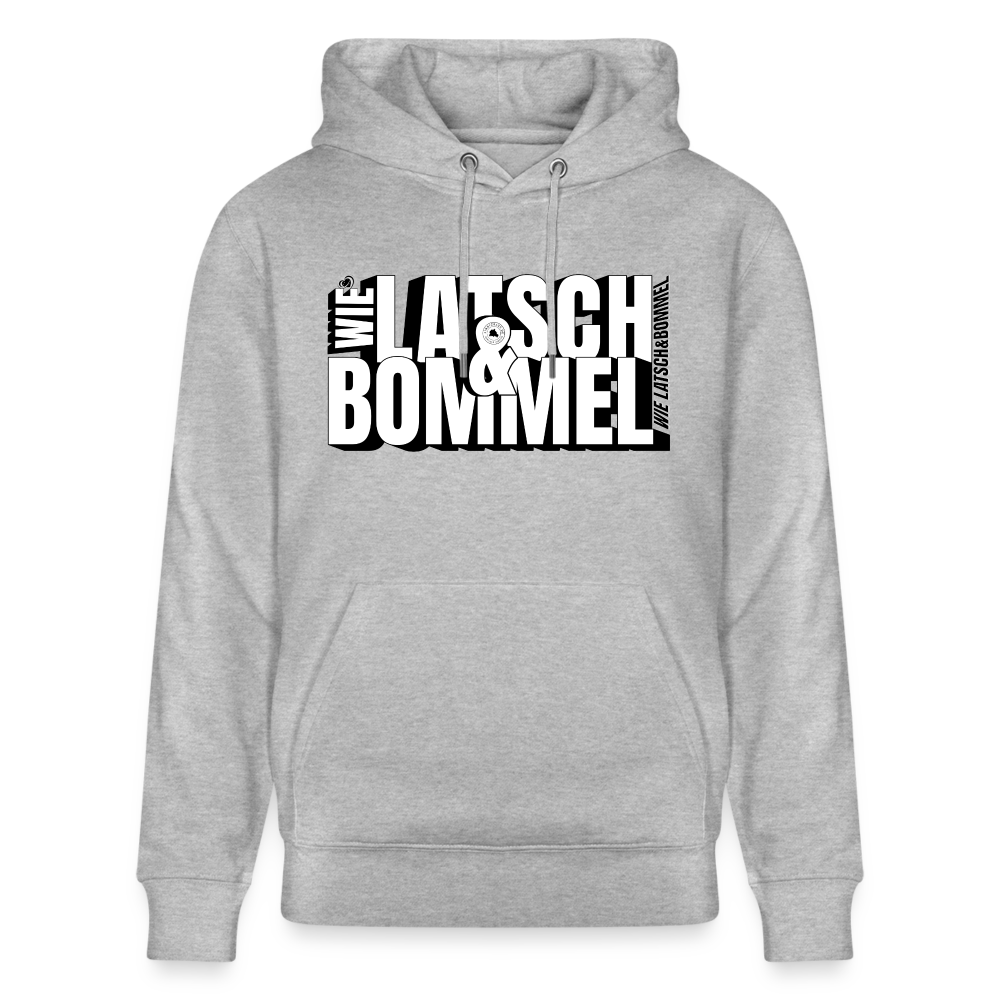 WIE LATSCH UND BOMMEL - Unisex Bio-Hoodie - Grau meliert