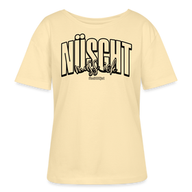 Berlin Shirt-NÜSCHT MUSS ICK25-Rundhals Frauen Bio-T-Shirt - Creme