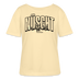 Berlin Shirt-NÜSCHT MUSS ICK25-Rundhals Frauen Bio-T-Shirt - Creme