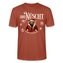 JIBT NÜSCHT-Unisex T-Shirt Berliner Ansage und Berliner Bär - Terrakotta