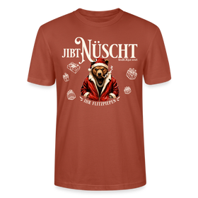 JIBT NÜSCHT-Unisex T-Shirt Berliner Ansage und Berliner Bär - Terrakotta