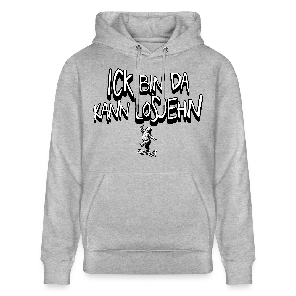 ICK BIN DA-Unisex Bio-Hoodie - Grau meliert