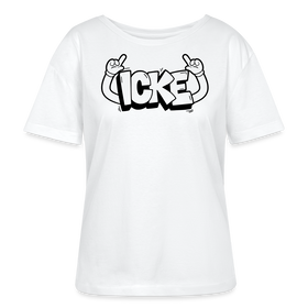 ICKE-Rundhals Frauen Bio-T-Shirt mit Berliner Schnauze - Weiß
