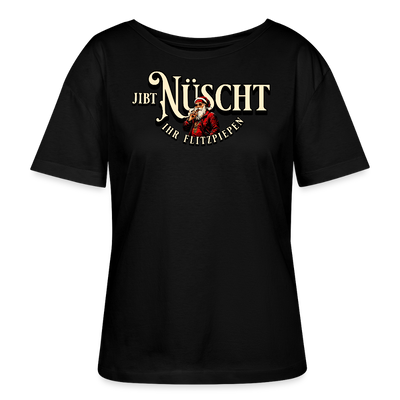 Weihnachten Berlin-JIBT NÜSCHT-Rundhals Frauen Bio-T-Shirt - Schwarz