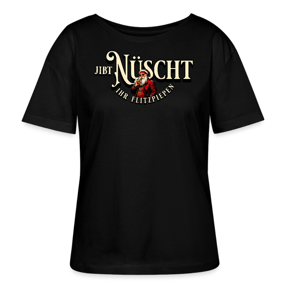 Weihnachten Berlin-JIBT NÜSCHT-Rundhals Frauen Bio-T-Shirt - Schwarz