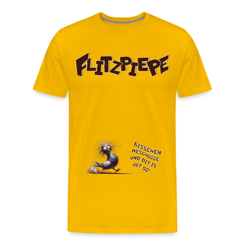 BERLINER FLITZPIEPE - Männer Premium T-Shirt - Sonnengelb