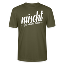 Berlin Shirt-NÜSCHT DARF ICK-Unisex T-Shirt mit Berliner Schnauze - Khaki