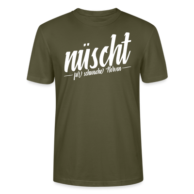 Berlin Shirt-NÜSCHT DARF ICK-Unisex T-Shirt mit Berliner Schnauze - Khaki