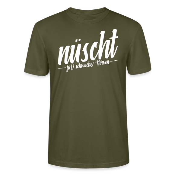 Berlin Shirt-NÜSCHT DARF ICK-Unisex T-Shirt mit Berliner Schnauze - Khaki