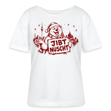 „Jibt Nüscht“ – Berliner Weihnachts-Edition 2026Relaxed Rundhals Frauen Bio-T-Shirt - Weiß