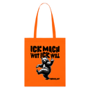 ICK MACH WAT ICK WILL- Bio-Stoffbeutel - Tieforange