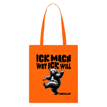 ICK MACH WAT ICK WILL- Bio-Stoffbeutel - Tieforange