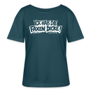 Berliner Schnauze-ICK HAB DIE FAXEN DICKE-Rundhals Frauen Bio-T-Shirt - Dunkles Petrol